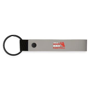 No to drugs Yes to paintball - Matte Pu Keyring - light grey - Front