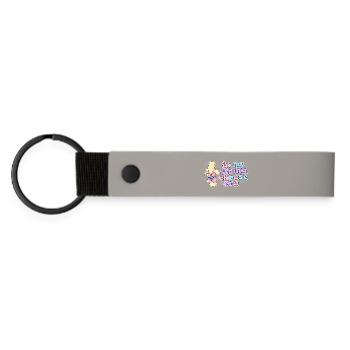 Dans mon style Kaesestick à l’époque du fromage en ficelle - Porte-clés en PU mat - gris clair - Devant