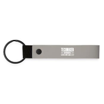 Slogan de soutien technicien de service pour les artisans - Porte-clés en PU mat - gris clair - Devant