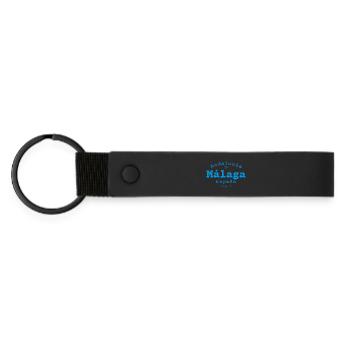 Malaga Andalusia Coastal Blue - Matte Pu Keyring - black - Front