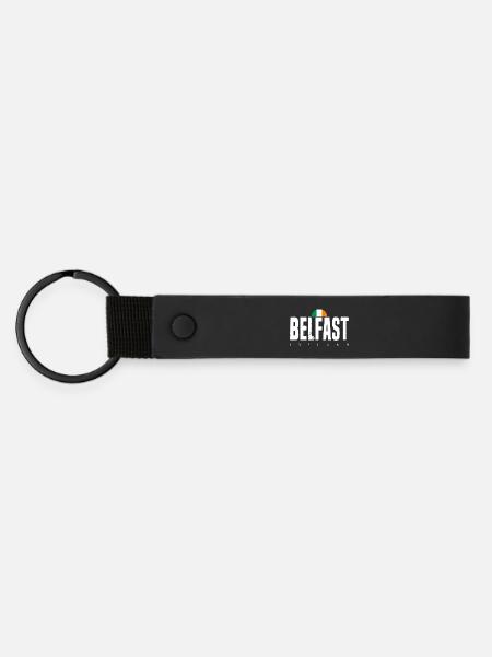 Belfast - Matte PU Schlüsselanhänger - Schwarz