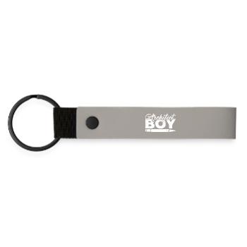 Garçon d’architecte - Porte-clés en PU mat - gris clair - Devant
