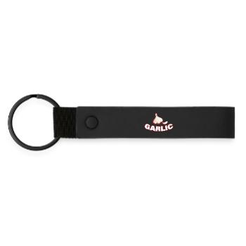 GARLIC - Matte Pu Keyring - black - Front