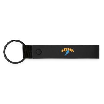 TOUCH DOWN - Matte Pu Keyring - black - Front