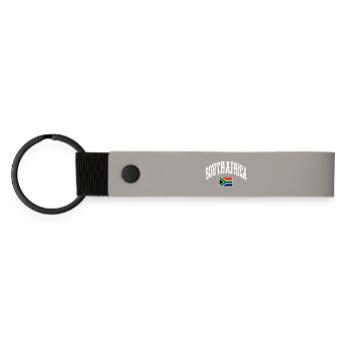 South Africa South Africa Flag - Matte Pu Keyring - light grey - Front