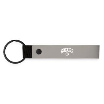 Football - Porte-clés en PU mat - gris clair - Devant