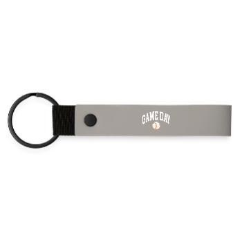 Game Day Baseball Fan - Matte Pu Keyring - light grey - Front