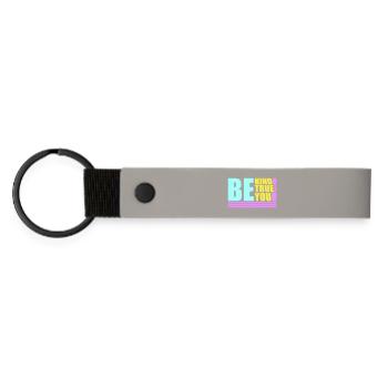 Be Kind Be True Be You Inspirational Self-Love - Matte Pu Keyring - light grey - Front