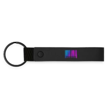ÉDITION LIMITÉE - CODE-BARRES - Porte-clés en PU mat - noir - Devant