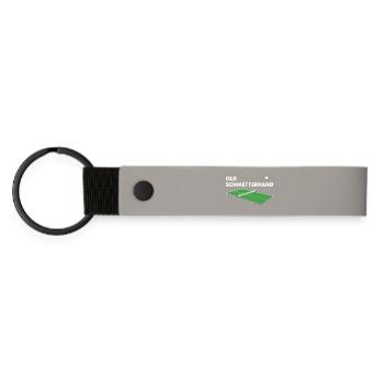 Table Tennis Old Schmetterhand Saying - Matte Pu Keyring - light grey - Front
