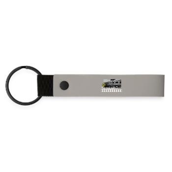 THE RAILWAY - Matte Pu Keyring - light grey - Front