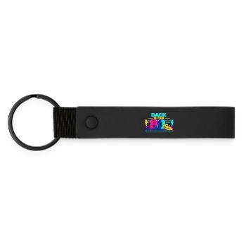 Back to the 80s Neon - Matte Pu Keyring - black - Front