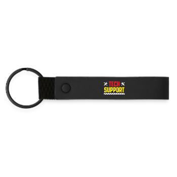 Service de réparation d’outils de l’équipe de support technique - Porte-clés en PU mat - noir - Devant