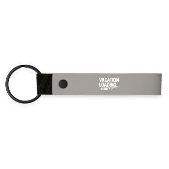 Vacation Loading... - Matte Pu Keyring - light grey - Front