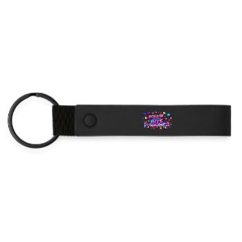 Rollin Through the 80s Retro - Matte Pu Keyring - black - Front
