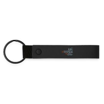 motivation - Matte Pu Keyring - black - Front