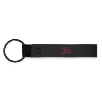 Mud run - Matte Pu Keyring - black - Front