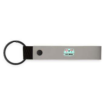 Autriche et Hongrie 100 % Genial / Cadeau - Porte-clés en PU mat - gris clair - Devant