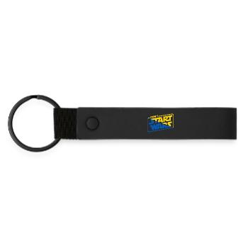 Support Ukraine I stand with Ukraine no war - Matte Pu Keyring - black - Front
