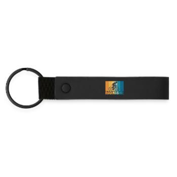 Road Bike Vintage Retro Cycling Bike Cadeau - Porte-clés en PU mat - noir - Devant