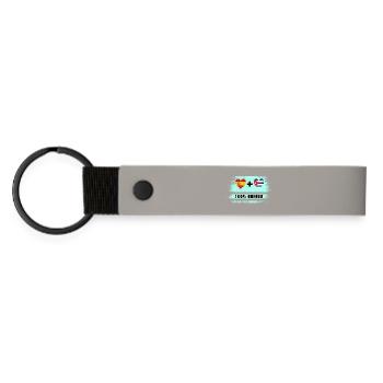 L’Espagne et Cuba font preuve de génie à 100% - Porte-clés en PU mat - gris clair - Devant