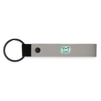 Lettland und Schweden 100% perfekt / Geschenk - Matte PU Schlüsselanhänger - Hellgrau - Vorne