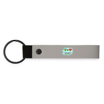 Vietnam et Suède 100% Parfait / Cadeau - Porte-clés en PU mat - gris clair - Devant