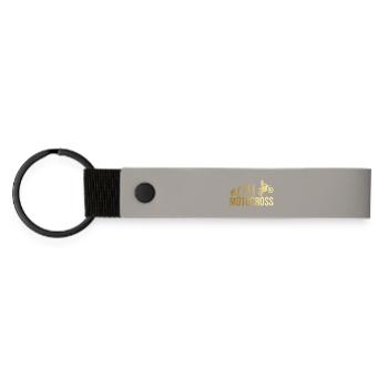 Evolution Motocross - Matte PU Schlüsselanhänger - Hellgrau - Vorne