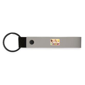 DEMOCRACY FOR KIDS - RABBITS - Matte Pu Keyring - light grey - Front
