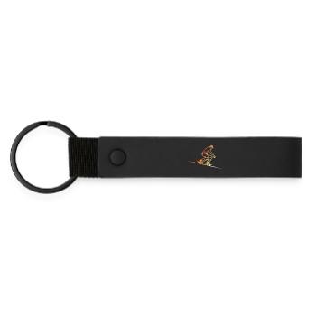 Skateboarding Retro Stil - Matte PU Schlüsselanhänger - Schwarz - Vorne
