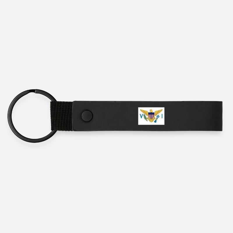 U.S. Virgin Islands - Matte Pu Keyring - black