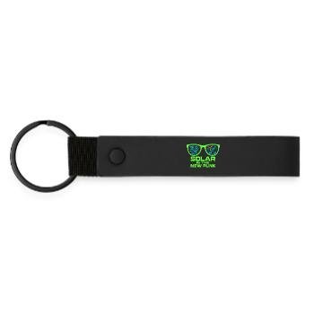Solar Is the New Punk - Matte Pu Keyring - black - Front