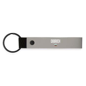 Dobrich Bulgaria - Matte Pu Keyring - light grey - Front