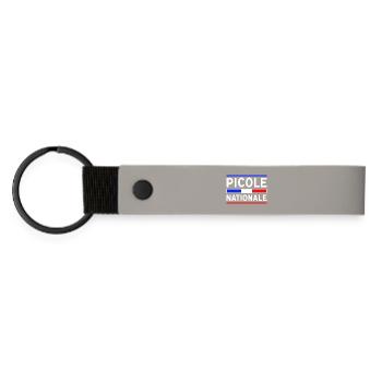 Picole Nationale nouveau design - Porte-clés en PU mat - gris clair - Devant