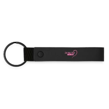 Minoo - Porte-clés en PU mat - noir - Devant
