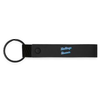 Lieblinge Boomer Retro Schriftzug - Matte PU Schlüsselanhänger - Schwarz - Vorne