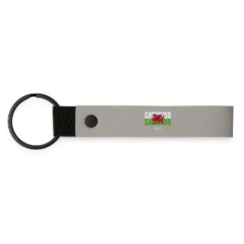 Cardiff Pays de Galles, fierté galloise - Porte-clés en PU mat - gris clair - Devant