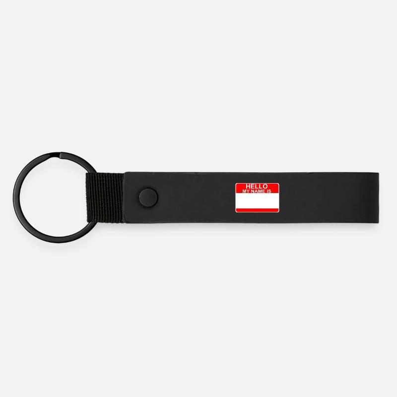 My name is - Matte Pu Keyring - black