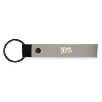 Born in 1996 - Birthday - Limited Edition - Matte Pu Keyring - light grey - Front