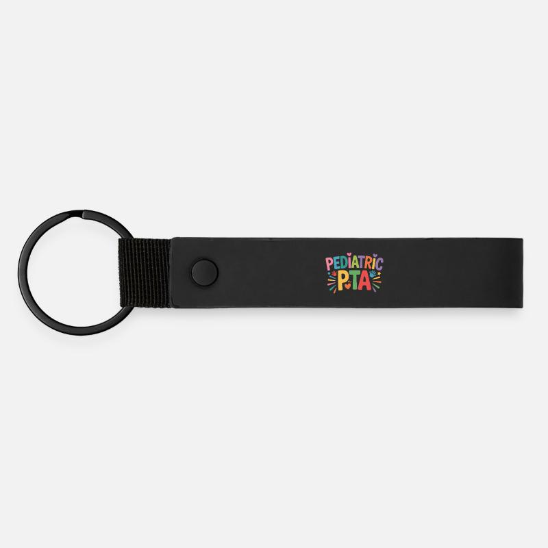 Pediatric PTA Logo - Kids Edition - Matte Pu Keyring - black