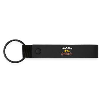Flotte de pontons Équipage de pontons Bateau ponton - Porte-clés en PU mat - noir - Devant