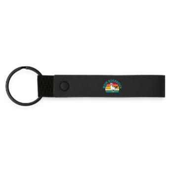 North Sea Holiday MOIN NORDDEICH Funny - Matte Pu Keyring - black - Front