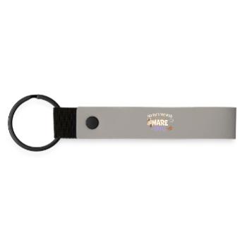 Horse Mood Humor Experienced Horse Owner - Matte Pu Keyring - light grey - Front