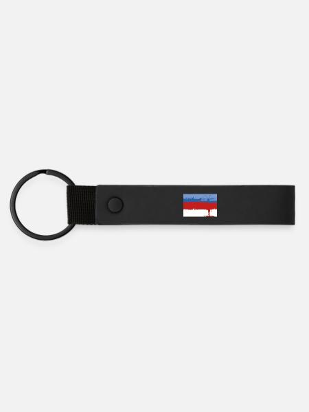 ŁUŽICA KRAWI - BRUNICA - Matte PU Schlüsselanhänger - Schwarz