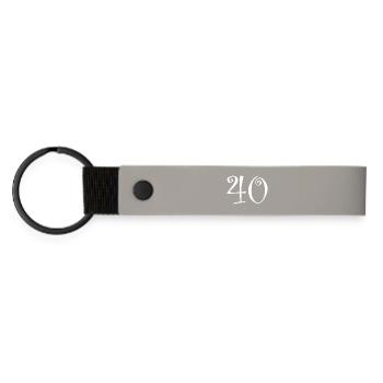 40. 40 YEARS. 40th ANNIVERSARY. 40 YEARS ANNIVERSARY. - Matte Pu Keyring - light grey - Front