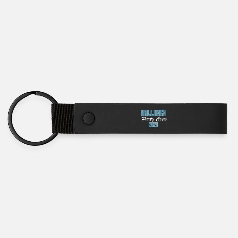 Mallorca, Party - Matte Pu Keyring - black