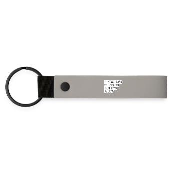 Idk What's Going On But It's A Lot Overwhelmed - Matte Pu Keyring - light grey - Front