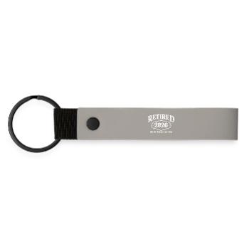 Retirement in 2026 – no longer my problem. Retirement - Matte Pu Keyring - light grey - Front