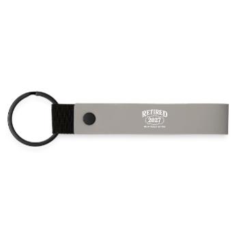 Retirement in 2027 – no longer my problem. Retirement - Matte Pu Keyring - light grey - Front