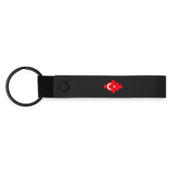 Türkei Turkey   - Matte PU Schlüsselanhänger - Schwarz - Vorne